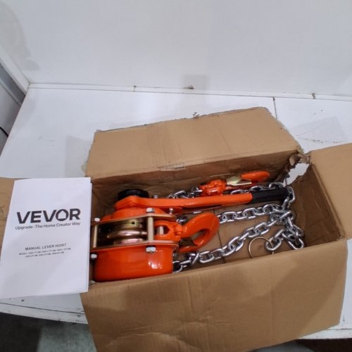 HEAVY DUTY MANUAL LEVER CHAIN HOIST WITH 360°ROTATING HOOKS - 10FT - 3-TON MAX - ORANGE (MODEL: HSH-3T-3M) image 2
