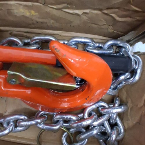 HEAVY DUTY MANUAL LEVER CHAIN HOIST WITH 360°ROTATING HOOKS - 10FT - 3-TON MAX - ORANGE (MODEL: HSH-3T-3M) image 4