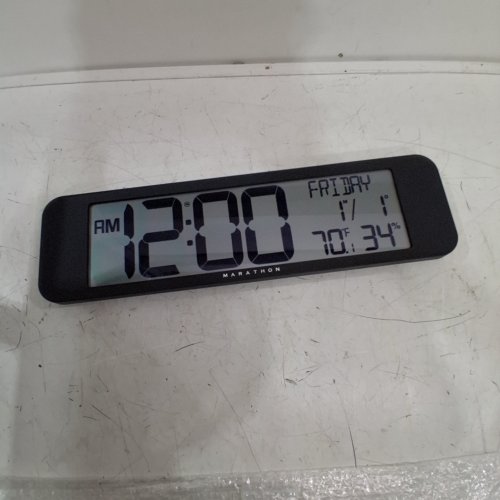 MARATHON WATCH ULTRA-WIDE CLOCK WITH ATOMIC ACCURACY - BLACK (MODEL: CL030079BK00NA) image 2