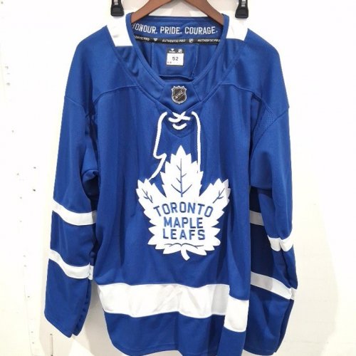 UNISEX ADULT'S FANATICS TORONTO MAPLE LEAFS HOCKEY JERSEY WITH LOGO ONLY - 52 - BLUE AND WHITE image 2