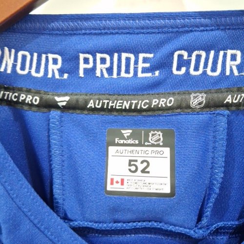 UNISEX ADULT'S FANATICS TORONTO MAPLE LEAFS HOCKEY JERSEY WITH LOGO ONLY - 52 - BLUE AND WHITE image 3