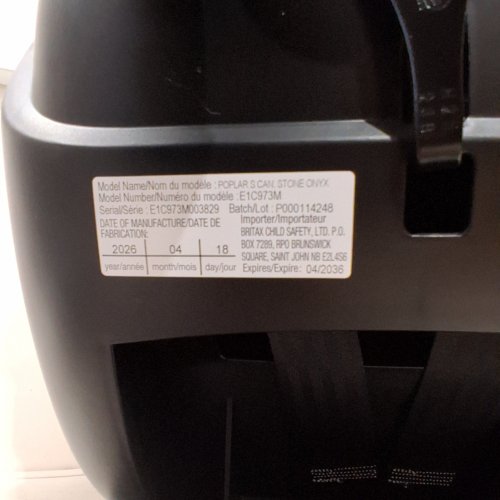 BRITAX POPLAR CLICK TIGHT CONVERTIBLE REAR &FRONT FACING CAR SEAT - 40LB REAR FACING MAX LOAD / 65LB FRONT FACING MAX LOAD - STONE ONYX/BLACK (MODEL: E1C973M) image 2
