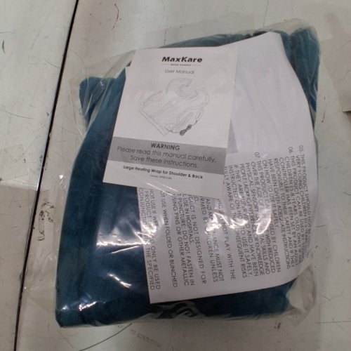 MAXKARE SOFT MICROFIBER HEATING WRAP FOR SHOULDER & BACK WITH 5 HEAT SETTINGS - LARGE (24" X 33") - TEAL (MODEL:HP08-018A) image 3