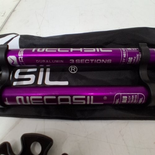 NECASIL ALUMINUM EXPANDABLE TREKKING WALKING STICKS - 32" - PURPLE (MODEL: N82) image 2