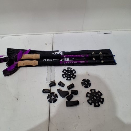 NECASIL ALUMINUM EXPANDABLE TREKKING WALKING STICKS - 32" - PURPLE (MODEL: N82) image 3