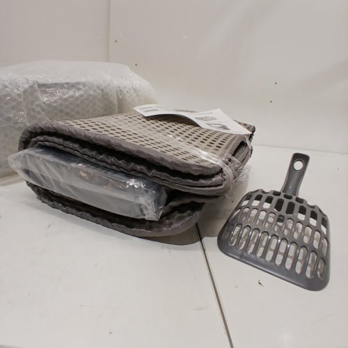 2PK FZGHOME EASY CLEAN NON STICK STAINLESS STEEL LITTER BOX - XXL - DARK GREY image 4