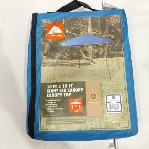 OZARK TRAIL INSTANT SLANT LEG POP UP CANOPY REPLACEMENT COVER - 10FT X 10FT - BLUE (MODEL: BLUE-JCA-1010PSCT) image 2