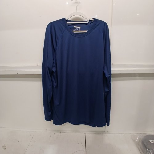 MENS ATHLETIC LONG SLEEVE SHIRT - 2XL - NAVY image 2