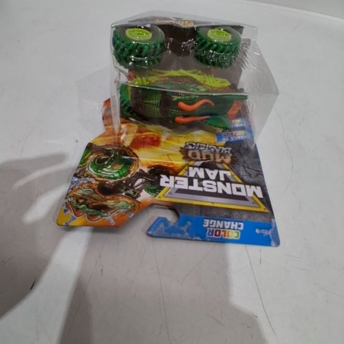 MONSTER JAM MUD BLASTERS COLOUR CHANIGING DIE CAST - 1: 64 - GREEN/ORANGE (MODEL: DRAGON) image 5