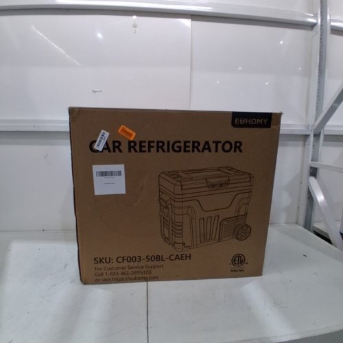 EUHOMY PORTABLE CAR FRIDGE FREEZER WITH INDEPENDENT TEMPERATURE CONTROL AND LED DIGITAL DISPLAY - 50L - 12/24V DC - BLACK/GREY - (MODEL:CF003-50BL-CAEH) image 6