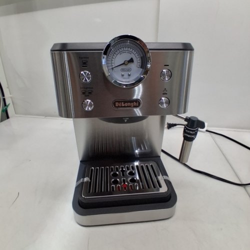 DELONGHI LINEA CLASSIC ESPRESSO MACHINE WITH MILK FROTHER - SILVER (MODEL: ‎EM450M) image 3