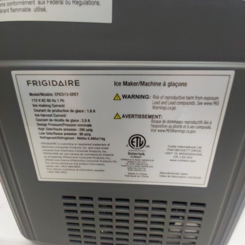 FRIGIDAIRE RETRO FREESTANDING BULLET SHAPED ICE MAKER - 26LBS - GREY (MODEL: EFIC513-GREY) image 2