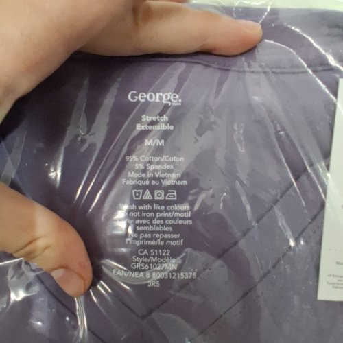MEN'S GEORGE SHORT SLEEVE V NECK STRETCH T-SHIRT - MEDIUM - DARK PURPLE (STYLE: GRS61027MN) image 2