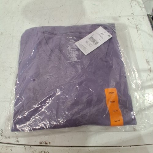 MEN'S GEORGE SHORT SLEEVE V NECK STRETCH T-SHIRT - MEDIUM - DARK PURPLE (STYLE: GRS61027MN) image 3