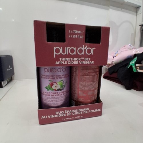 2PC PURA D'OR THIN2THICK APPLE CIDER VINEGAR SHAMPOO AND CONDITIONER SET - 24OZ EACH (MODEL: 1474488) image 2
