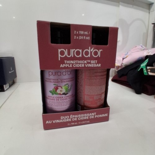 2PC PURA D'OR THIN2THICK APPLE CIDER VINEGAR SHAMPOO AND CONDITIONER SET - 24OZ EACH (MODEL: 1474488) image 3