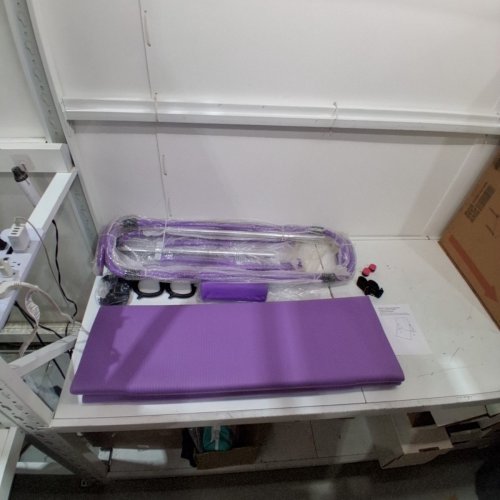 GYMNASTICS FOLDING TRAINING BAR WITH FLOOR MAT AND RINGS - 70.9" X 45.3" X 0.33" - PURPLE (MODEL: YCL-005YT) image 2