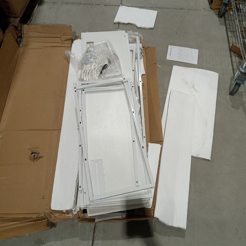 12-DRAWER FABRIC DRESSER WITH LEDS AND SHELVES - WHITE (MODEL: 55SCFDR12DAWSWP) image 3