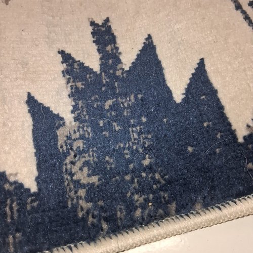 KOSHANI SPLASH COLLECTION RUNNER RUG - 2.2FT X 13.1FT - CREAM/BLUE (MODEL: 2890) image 3