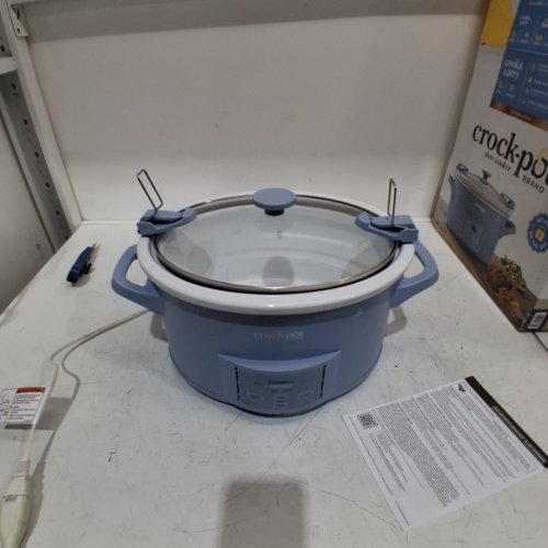 CROCKPOT COOK AND CARRY - 7QT - SERVES 6 TO 8 PEOPLE - 30MIN TO 20HR COOK TIME - LIGHT BLUE (MODEL: CPSCVC70LL-MH) image 3