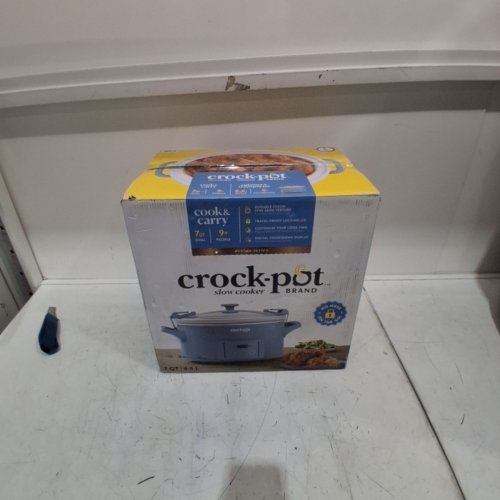 CROCKPOT COOK AND CARRY - 7QT - SERVES 6 TO 8 PEOPLE - 30MIN TO 20HR COOK TIME - LIGHT BLUE (MODEL: CPSCVC70LL-MH) image 5