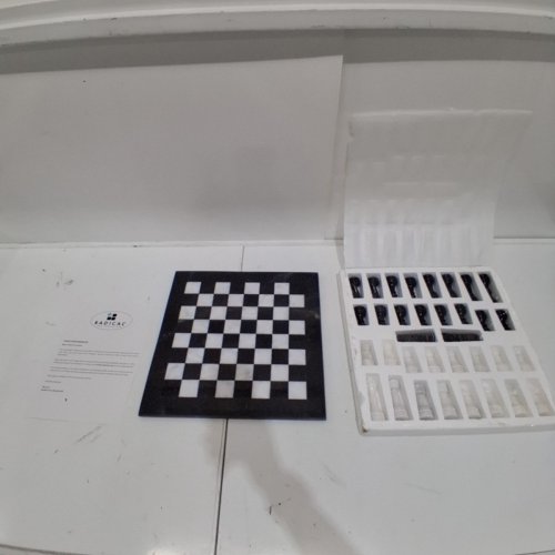 RADICALN MARBLE HANDMADE LUXURY CHESS BOARD - 15" - BLACK AND WHITE image 2