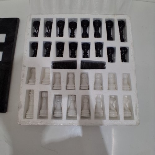 RADICALN MARBLE HANDMADE LUXURY CHESS BOARD - 15" - BLACK AND WHITE image 3