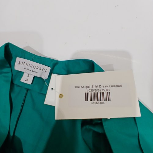 WOMEN'S SOPHIE GRACE THE ABIGAIL SHIRT DRESS - SMALL - EMERALD image 4