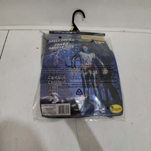 3PC BOY'S PARTYHOLIC SKELETONBIE ZOMBIE COSTUME SET - LARGE (10-12) - BLACK AND BLUE (ITEM: 13164 L) image 3