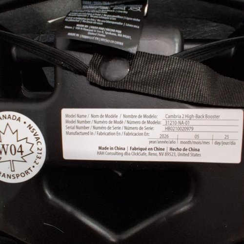 DIONO CAMBRIA 2 HIGH BACK AND BACKLESS BOOSTER SEAT - 40-120LBS - BLACK (MODEL: 31210-NA-01) image 2