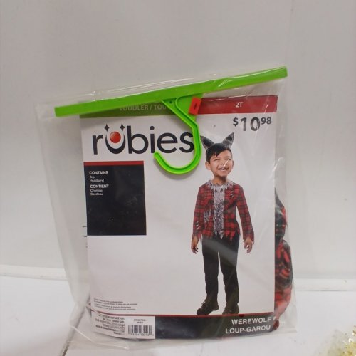 2PC TODDLER RUBIES WEREWOLF COSTUME - 2T - RED/BLACK/GREY (STYLE: 1002834) image 2