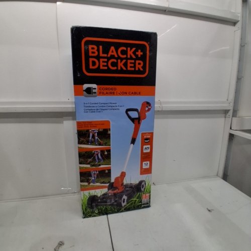 BLACK AND DECKER 3 IN 1 CORDED COMPACT MOWER - 12" - ORANGE/BLACK - (MODEL: MTE912) image 8