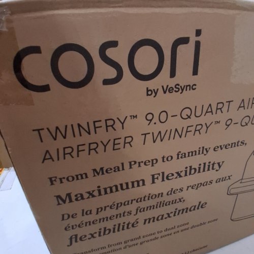 COSORI TWINFRY AIR FRYER - 9QT - 1750W (MODEL: CAF-TF901-KCA) image 3