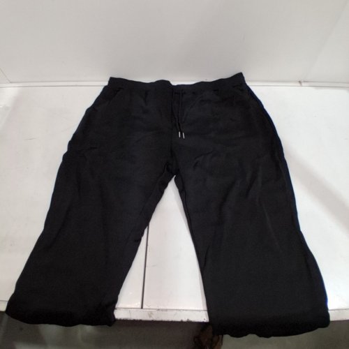 WOMEN'S CASUAL COTTON AND LINEN BLEND PANTS - 3XL - BLACK image 2