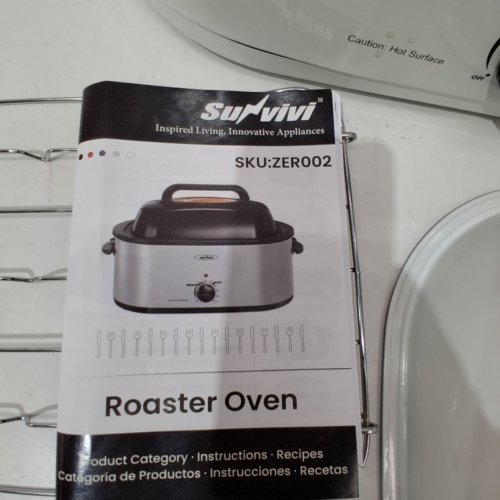 HEY NEMO ELECTRIC ROASTER OVEN, TURKEY ROASTER WITH VIEWING LID - 26 QT - 1450W - WHITE (MODEL: ZER002SL-11-HM) image 3