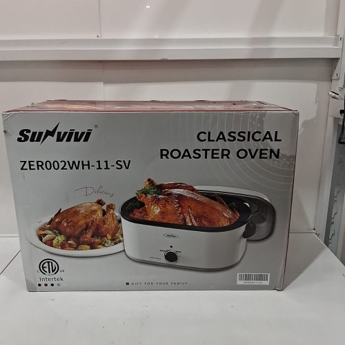 HEY NEMO ELECTRIC ROASTER OVEN, TURKEY ROASTER WITH VIEWING LID - 26 QT - 1450W - WHITE (MODEL: ZER002SL-11-HM) image 6