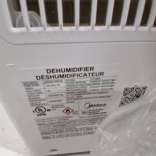 MIDEA WI-FI-SMART CONTROL DEHUMIDIFIER WITH BUILT-IN PUMP - 4500 SQ. FT - WHITE (MODEL: MAD50S1OWWCM / 2885003) image 4