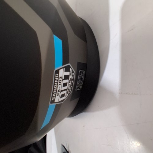 SANQING MOTORCYCLE HELMET WITH FLIP DOWN VISOR - SMALL - BLACK/BLUE (MODEL: CH-103) image 2