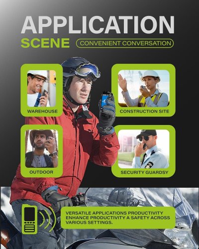 2PK GLOBAL-PTT LONG RANGE FAST RADIOS - 4G WALKIE TALKIES WITH SIM CARDS, NATIONWIDE COVERAGE POC TWO-WAY WITH IP67 WATERPROOF DESIGN - BLACK image 2
