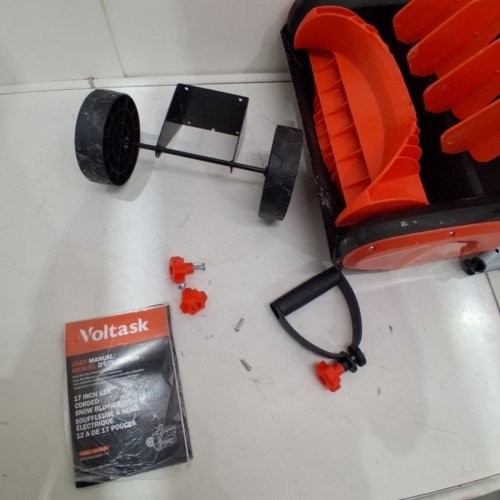 VOLTASK VOLTASK CORDED SNOW BLOWER WITH WHEELS - 12A - 17" - ORANGE/BLACK (MODEL: SPEG08/ESS002-170) image 6