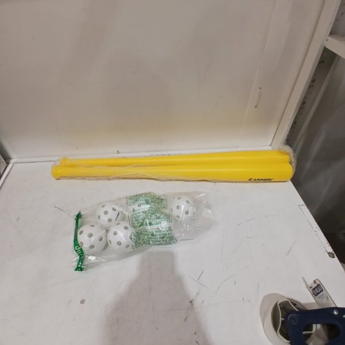 7PC CANNON SPORTS PLASTIC BASEBALL BAT AND BALL SET 29.5" - YELLOW image 2