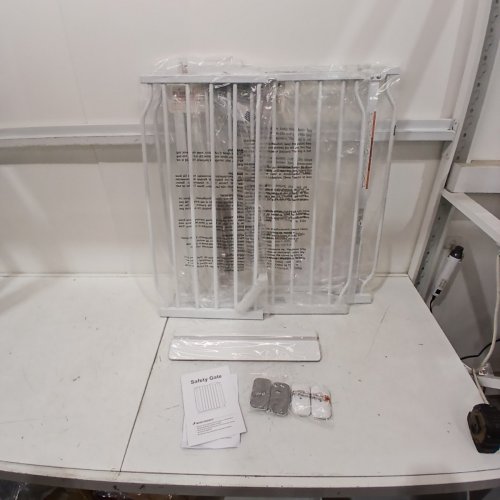 WAOWAO WIDE PRESSURE MOUNTED METAL WALK THROUGH SAFETY GATE - 62.20"-66.93" - WHITE (MODEL: W046) image 2