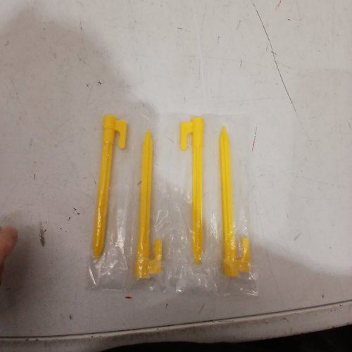 4 TENT STAKES - 5" - YELLOW image 2