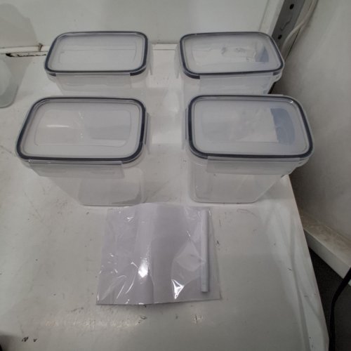 4PK PLASTIC CONTAINERS FOR FOOD STORAGE SET - 6" X 5" X 3.5" image 3