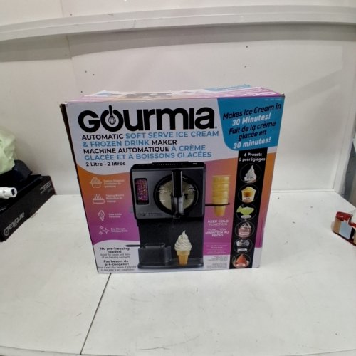 GOURMIA 6-IN-1 AUTOMATIC SOFT SERVE ICE CREAM AND FROZEN DRINK MAKER - 2L/2.11QT - BLACK (MODEL: GSI1060BK/4444017) image 4