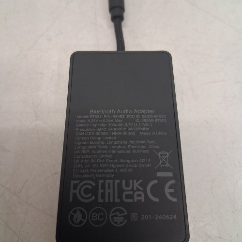 UGREEN BLUETOOTH AUDIO ADAPTER - BLACK (MODEL: BT503) image 3