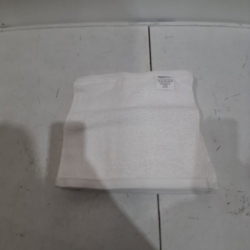 12PK AMAZON BASICS COTTON HAND TOWELS - 12" X 12" - WHITE image 3