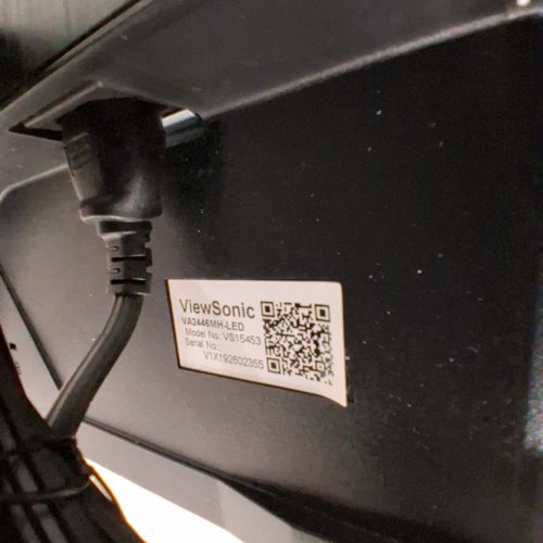 VEIWSONIC LCD FULL HD 1920X1080P COMPUTER MONITOR - 23.6" - BLACK (MODEL: VA2446MH) image 3
