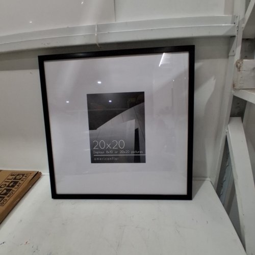 AMERICAN FLAT MATTED POSTER FRAME - 20" X 20" PHOTOS- BLACK/WHITE image 2