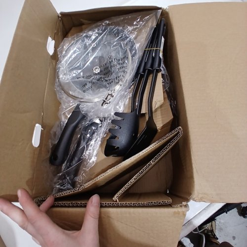 8PC STARBASIX NON-STICK COOKWARE SET WITH UNTENSILS - BLACK image 4